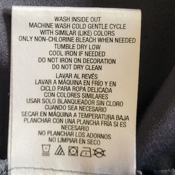 Jacklyn Smith Small Slate Blue Blouse Beaded Shoulders Button Shirred Front Glam - Picture 11 of 11